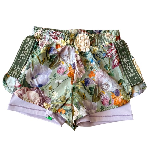 NWT Molo Omari Green Botanical Sports Shorts Size 6 - Picture 5 of 9